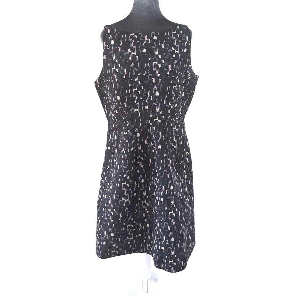 LAVIA 18 Women's Sleeveless Fit & Flare Dress Abstract Print Knee Length Size 12